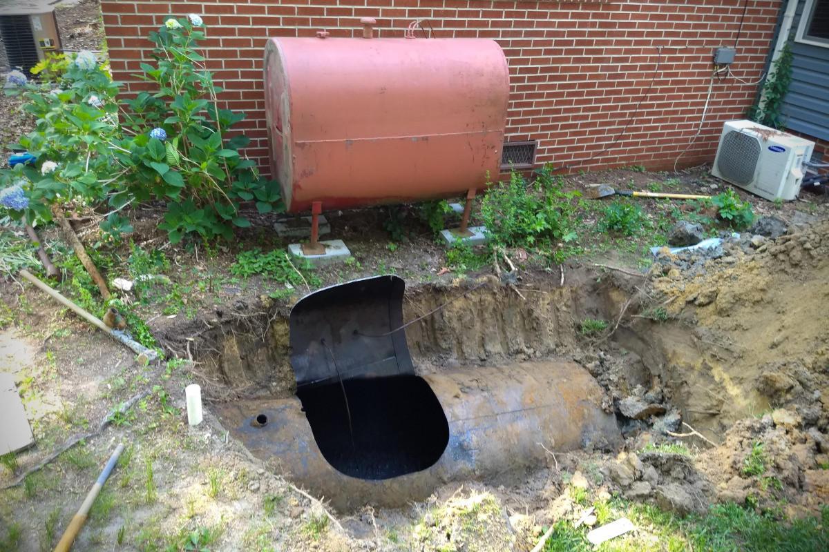 Above and below ground heating oil tanks